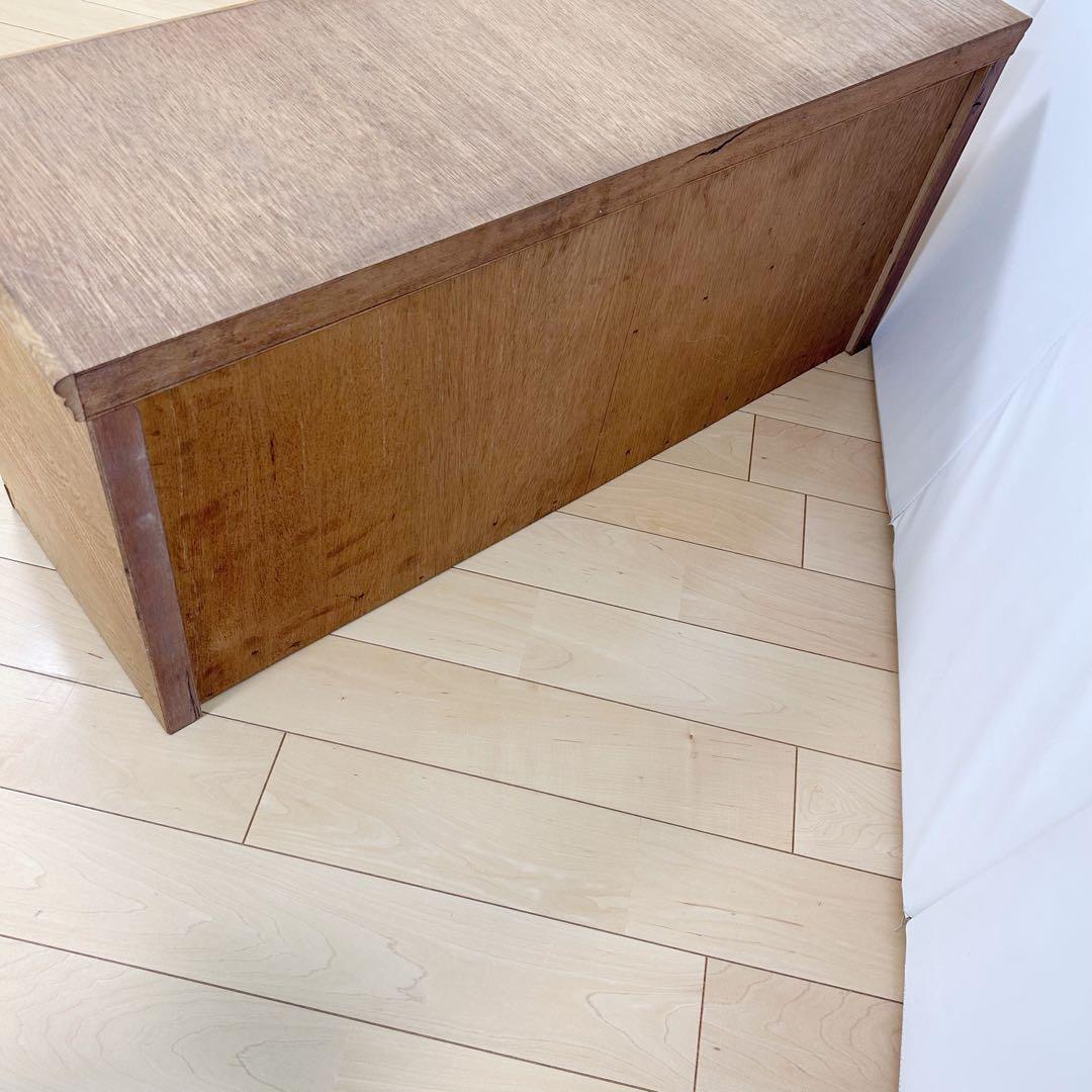 アンティーク　木製 ガラス引き戸 ローボード 飾り棚 キャビネット 北欧レトロ