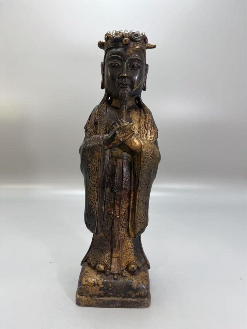 中国 古銅 人物 置物 骨董品 古美術