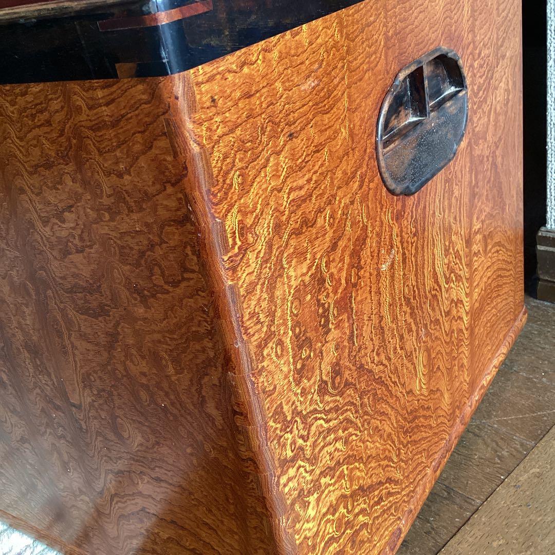 江戸火鉢　アンティーク　火鉢　時代物　欅　玉杢　黒柿　稀少杢