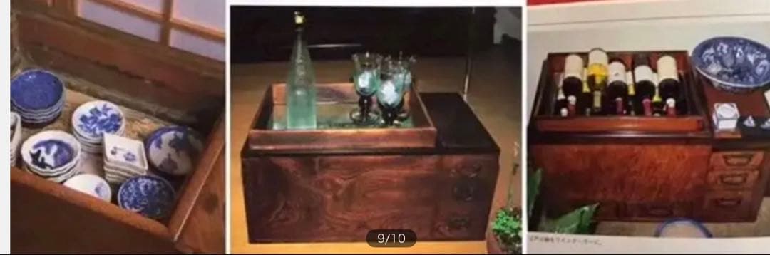 江戸火鉢　アンティーク　火鉢　時代物　欅　玉杢　黒柿　稀少杢