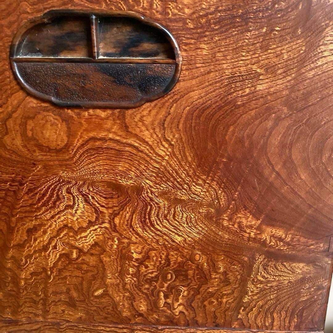 江戸火鉢　アンティーク　火鉢　時代物　欅　玉杢　黒柿　稀少杢