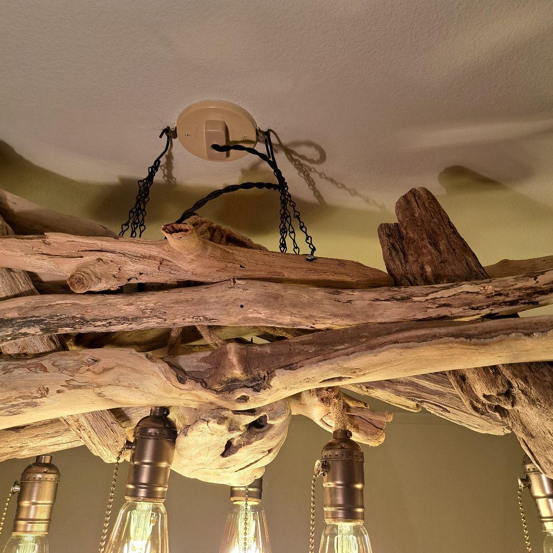 流木インテリア　ヴィンテージ　 エジソン球付　6〜15帖　洒落たペンダントライト