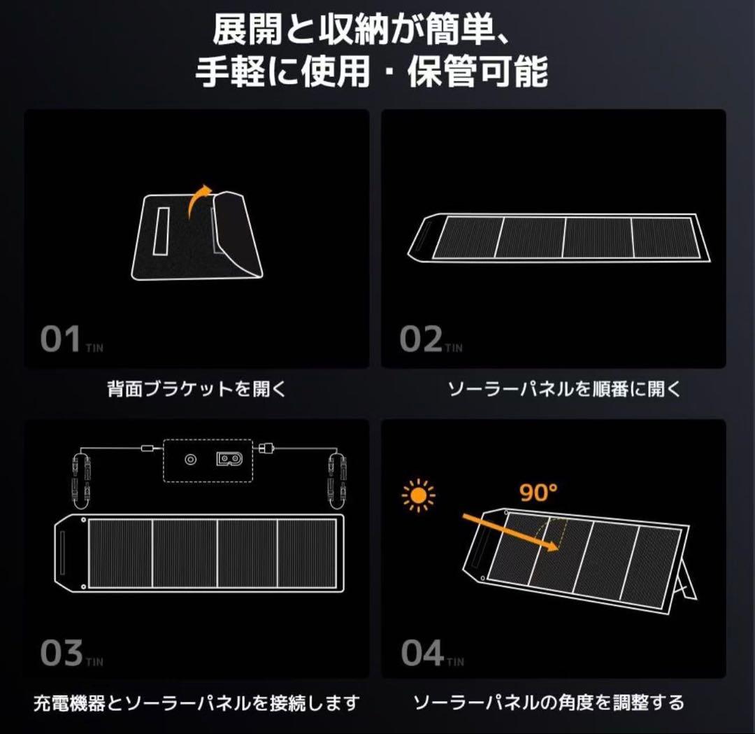 400W 折りたたみソーラーパネル 400W