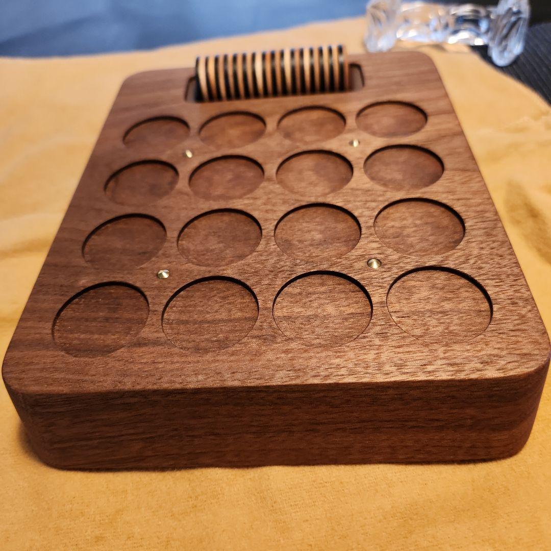 無垢材 木製オセロ/リバーシ 4×4/ウォールナット ボードゲーム