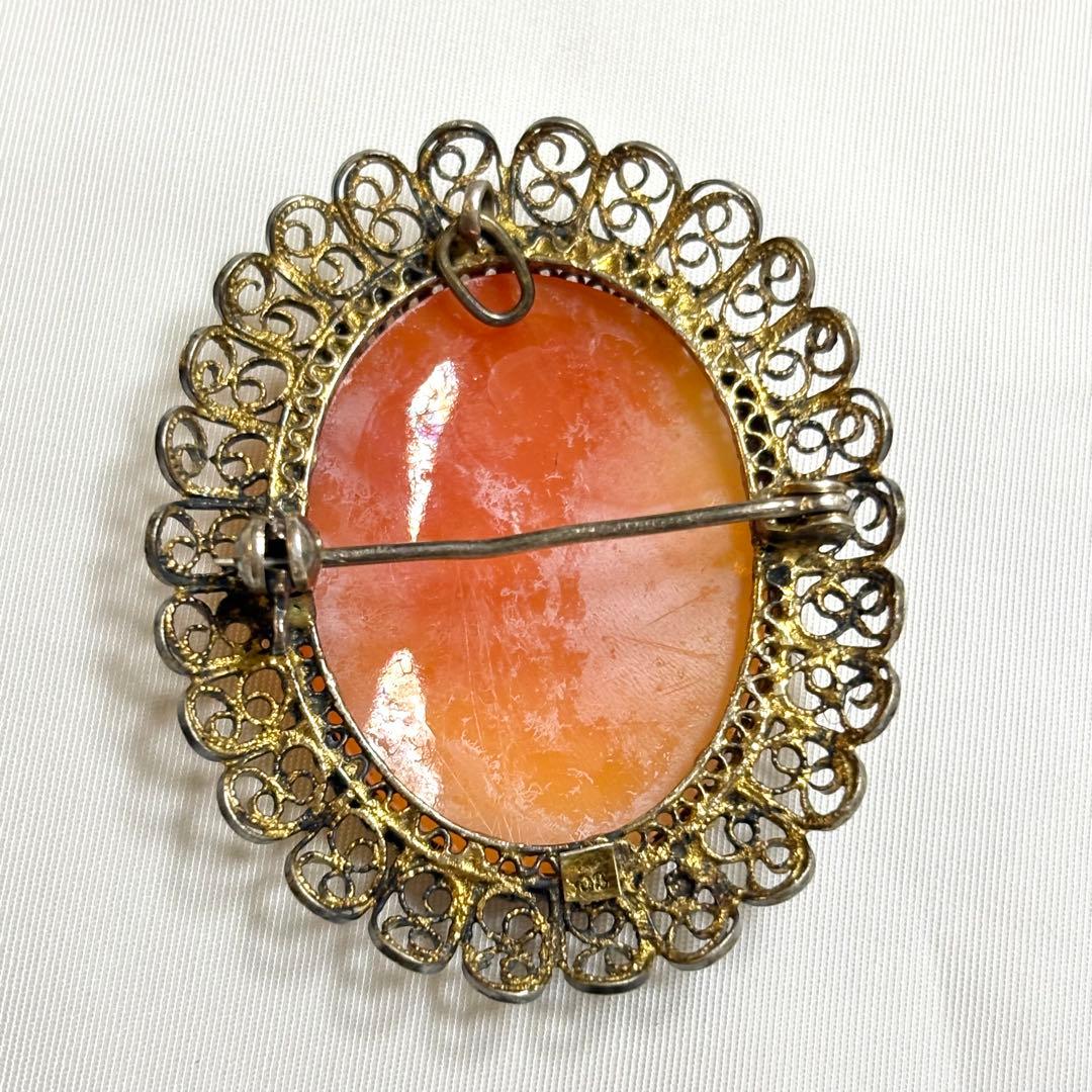 18k SILVER カメオブローチ 3点