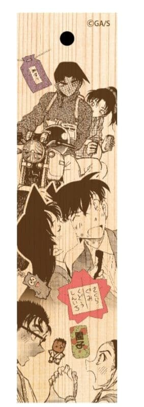 希少品 名探偵コナン 七夕短冊風木製しおり 青山剛昌ふるさと館 レア