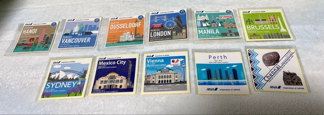 ANA就航記念ステッカー11枚セット