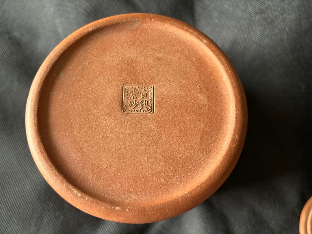 中国古美術品　急須　紫砂茶器 「二号直形壺」在銘