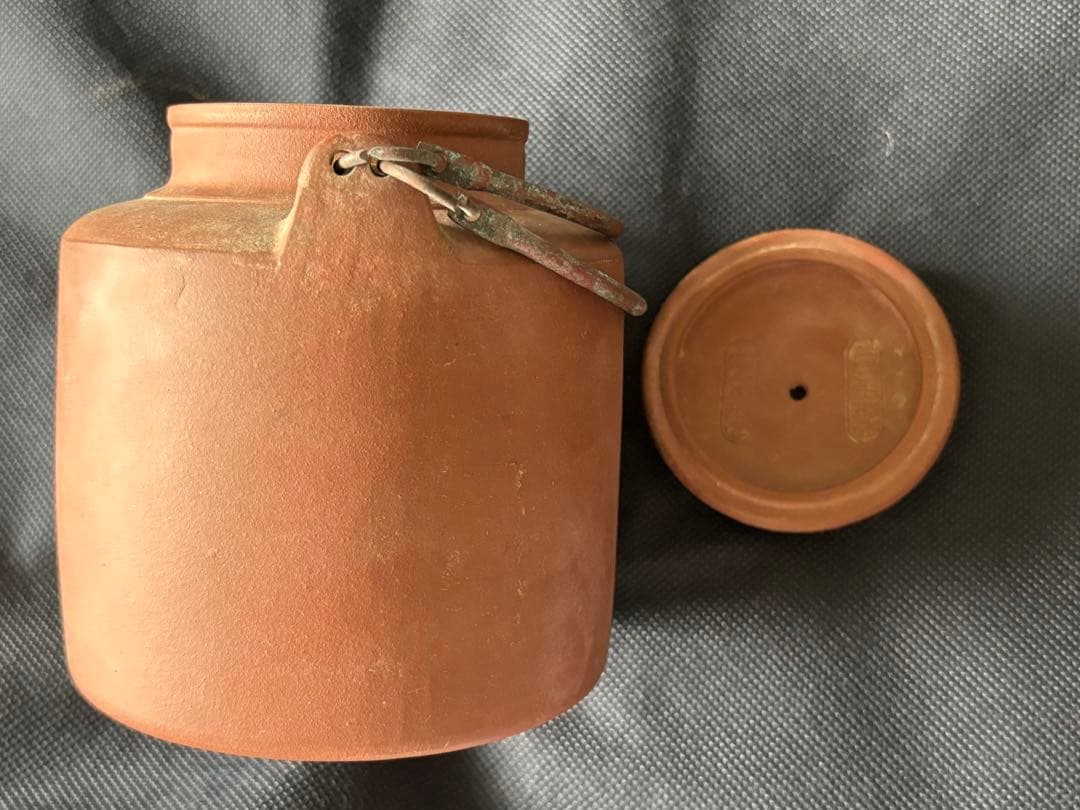 中国古美術品　急須　紫砂茶器 「二号直形壺」在銘