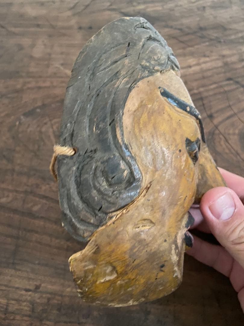 木製 行道面 プリミティブ マスク アジア仮面 アフリカ セヌフォ