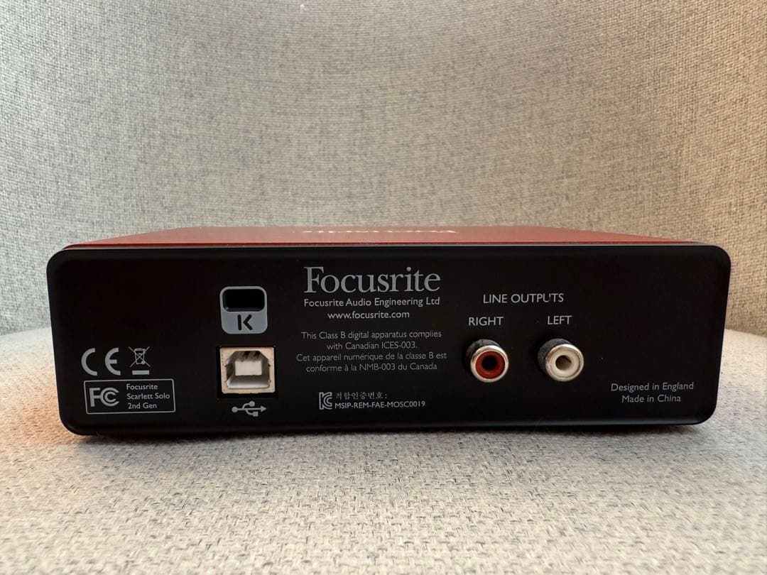 猫*郎様 Focusrite Scarlett Solo オーディオインターフェ