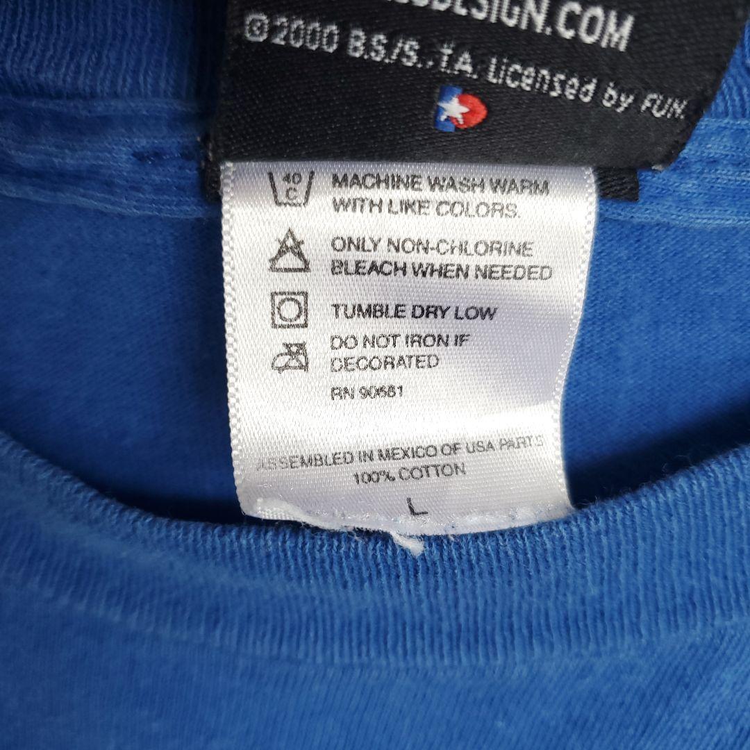 ドラゴンボール　バーダック 悟空 USA カタカナ ロゴ 半袖 tシャツ青