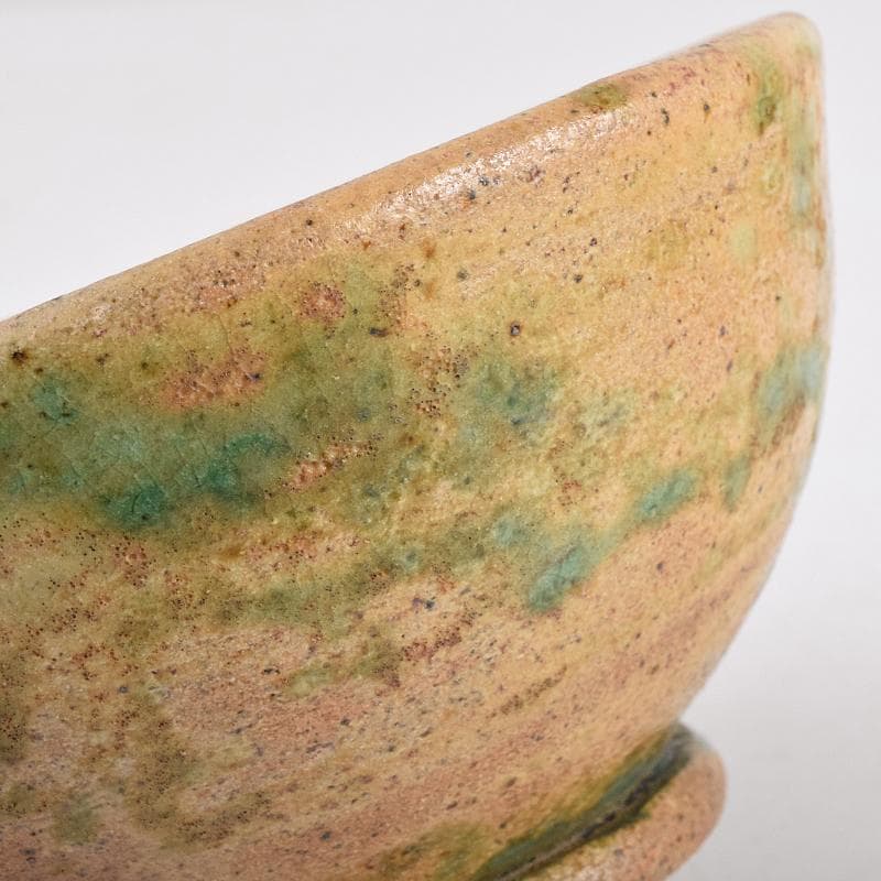 桂又三郎極め　伊賀焼　古伊賀　藤堂伊賀　初代　岡本定八作　水呑茶碗　VR8895