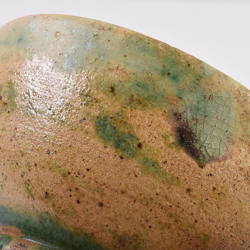 桂又三郎極め　伊賀焼　古伊賀　藤堂伊賀　初代　岡本定八作　水呑茶碗　VR8895