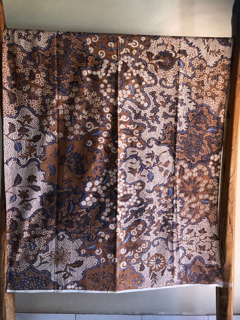 手描き　オールドバティック 藍染め(8428)