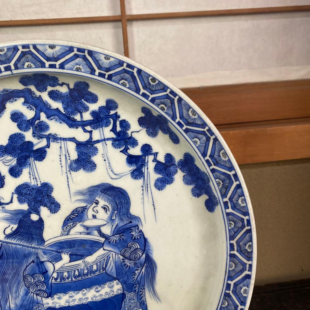 古伊万里酒呑童子図大皿
