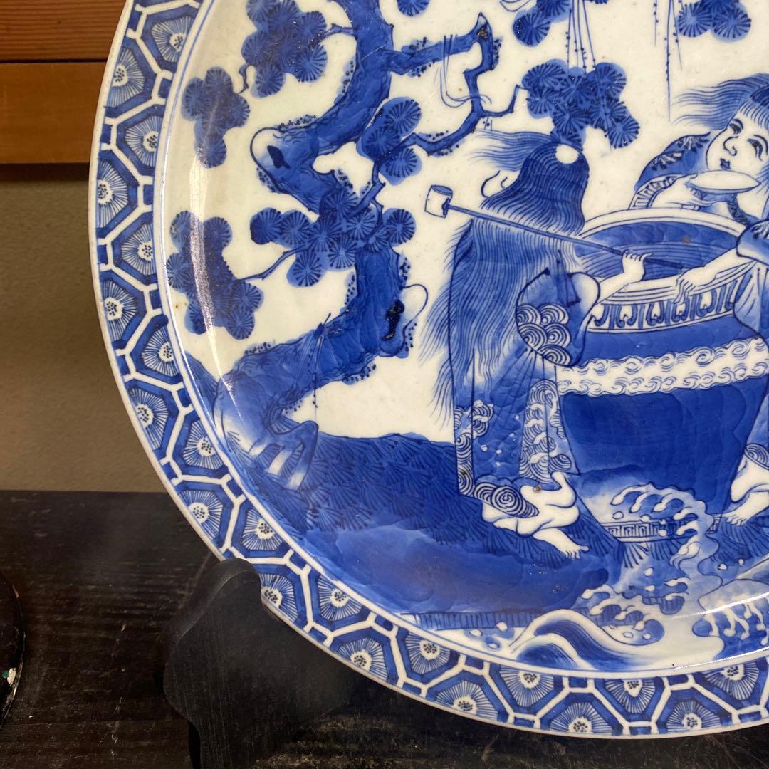 古伊万里酒呑童子図大皿