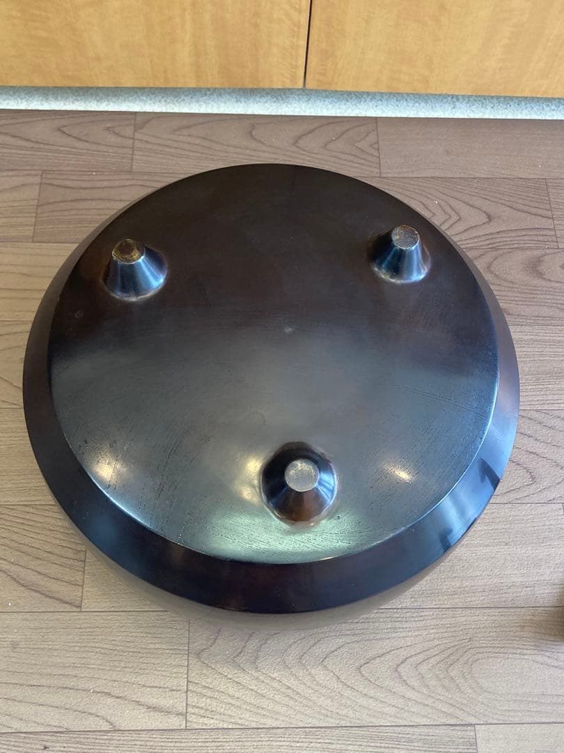 唐銅風炉 五徳 底瓦 織部敷瓦 箱付 茶道具 釜 茶釜