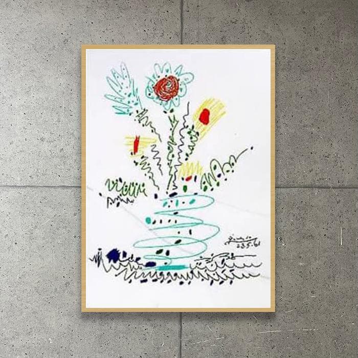 額装済/サマーブーケ/パブロ ピカソ/ポスター/アート/インテリア