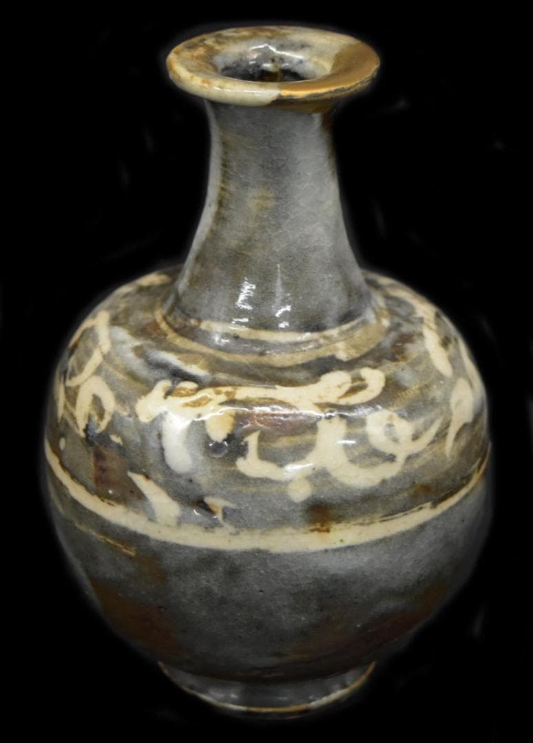 磁州窯花瓶 茶道具 箱付 Kintsugi Edo 24カラット WWTT156