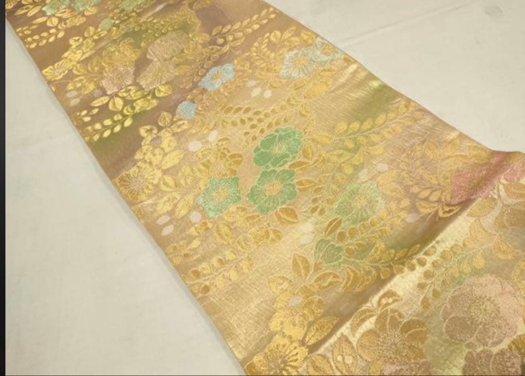 振袖フルセット6点サイズS〜M豪華金駒刺繍　牡丹花文　正絹　売り切り終了