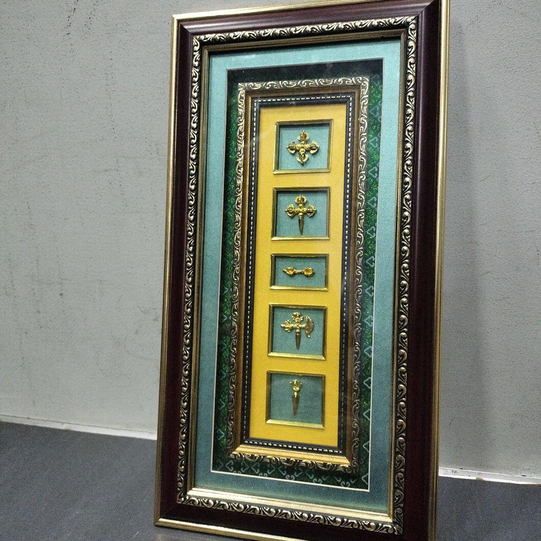 モンゴル チベット 仏具ドルジェ フレームアート