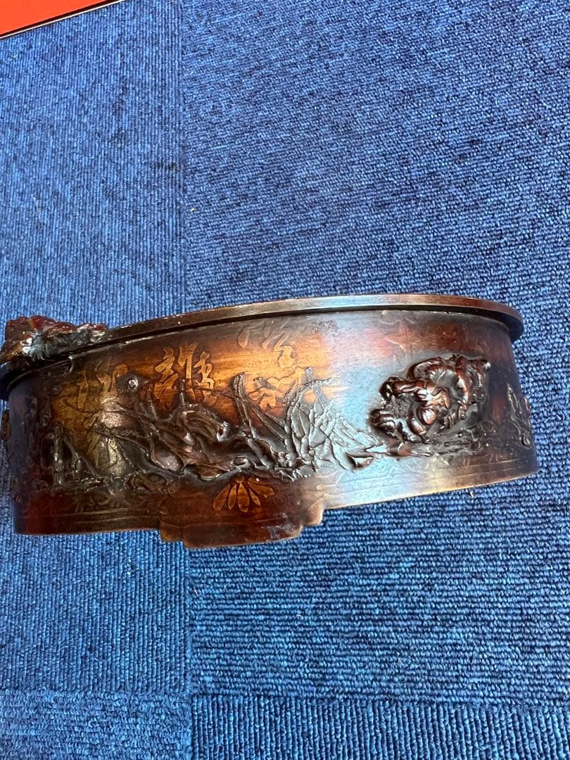 867  銅製　カエル　鉢　時代物