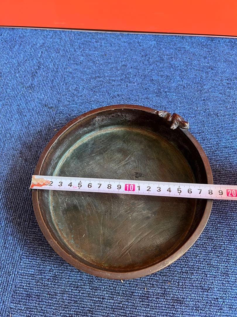 867  銅製　カエル　鉢　時代物