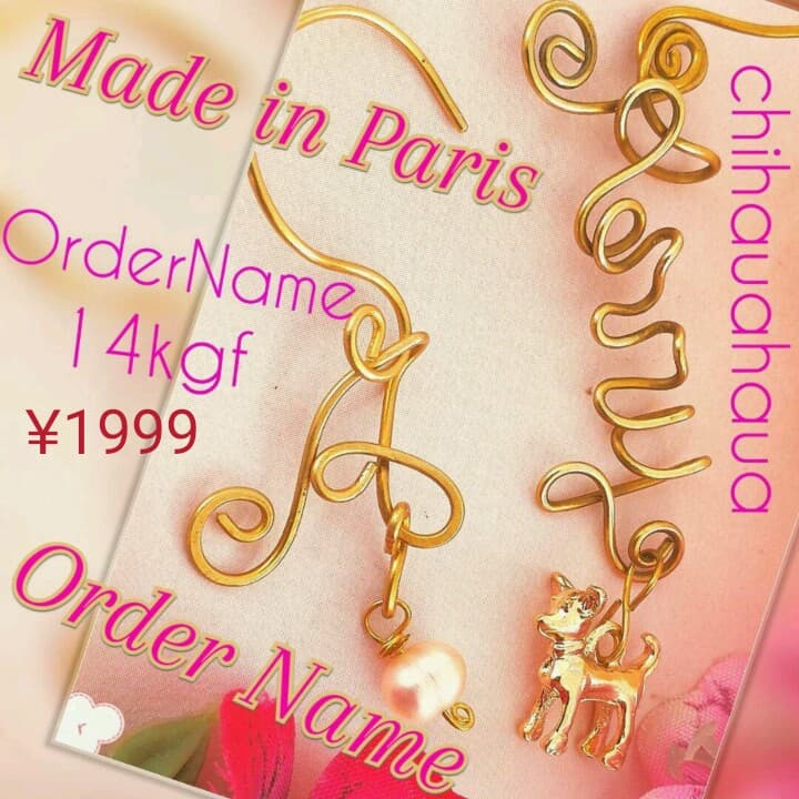 シルバー925 パリ製❤新品 ヨークシャーテリア ピアス　珊瑚 アメジスト 華恋