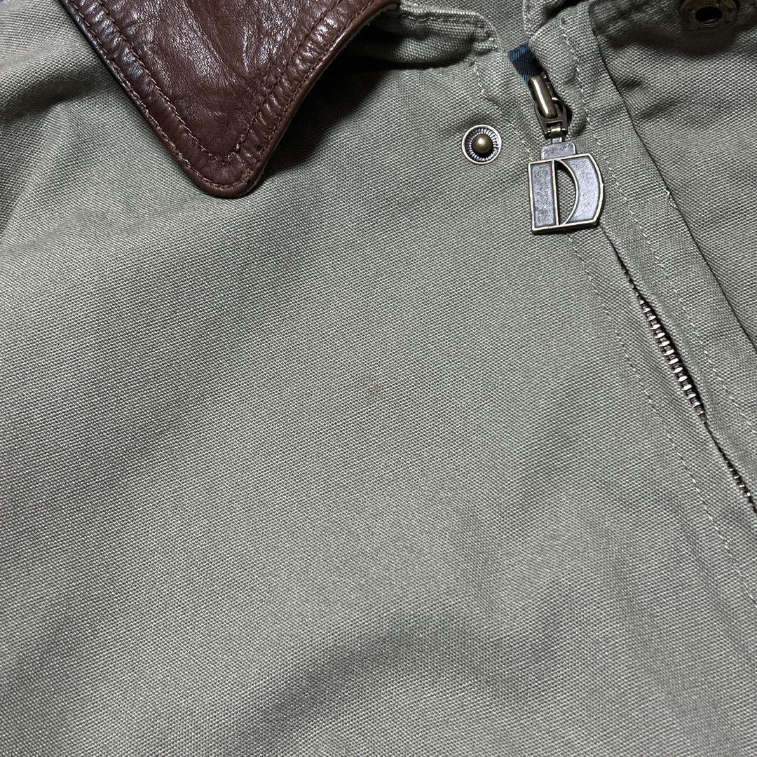 vintageナビゲータージャケットデトロイトジャケット風カーキXL刺繍短丈古着