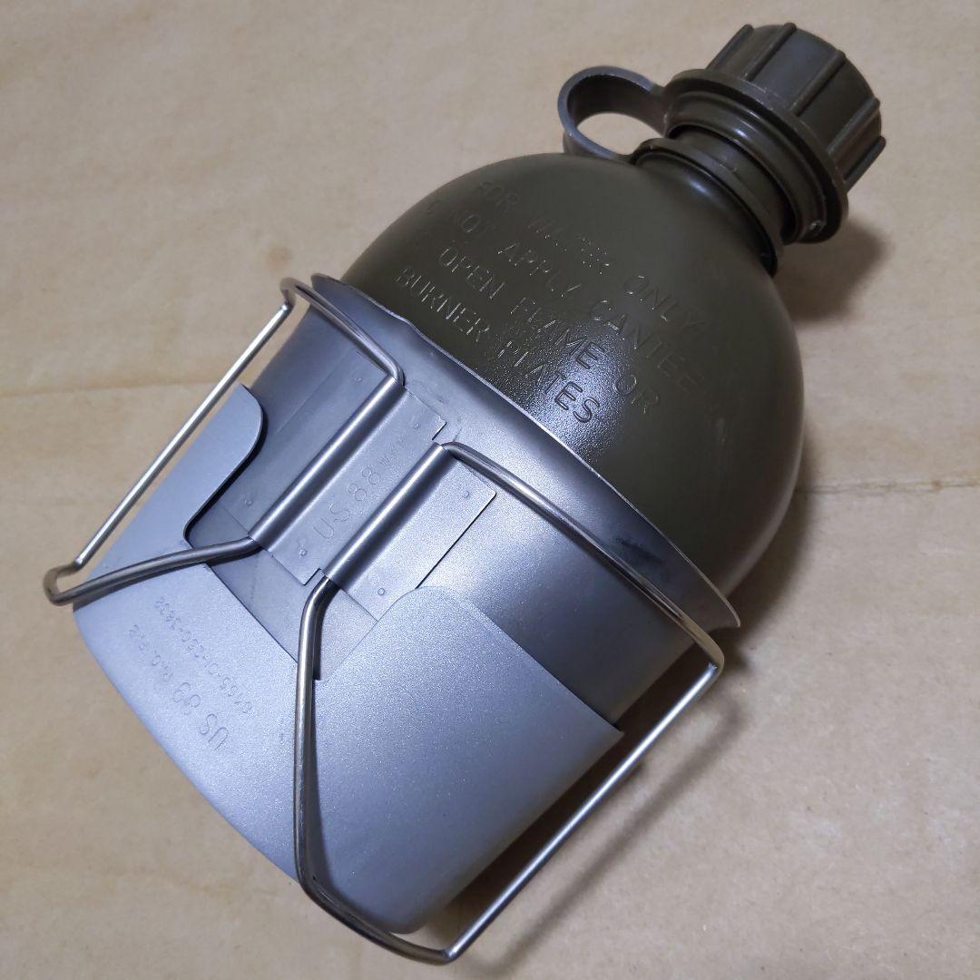 アメリカ軍 1QTキャンティーンOD色 /カップ/ヒーティングスタンド 実物良品