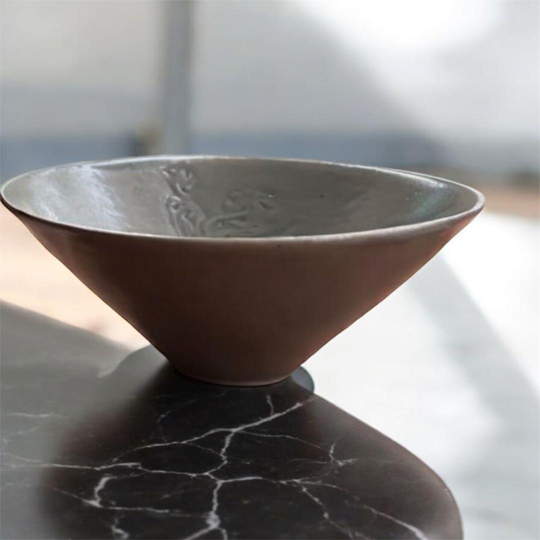 高麗 青磁象嵌雲龍文茶碗 双龍 斗笠碗 高麗青磁 茶碗 鉢