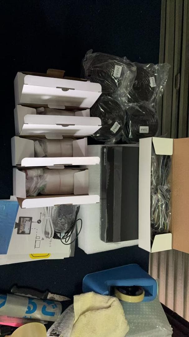 防犯カメラ 屋外 録音 POE防犯カメラ 500万画素　4台