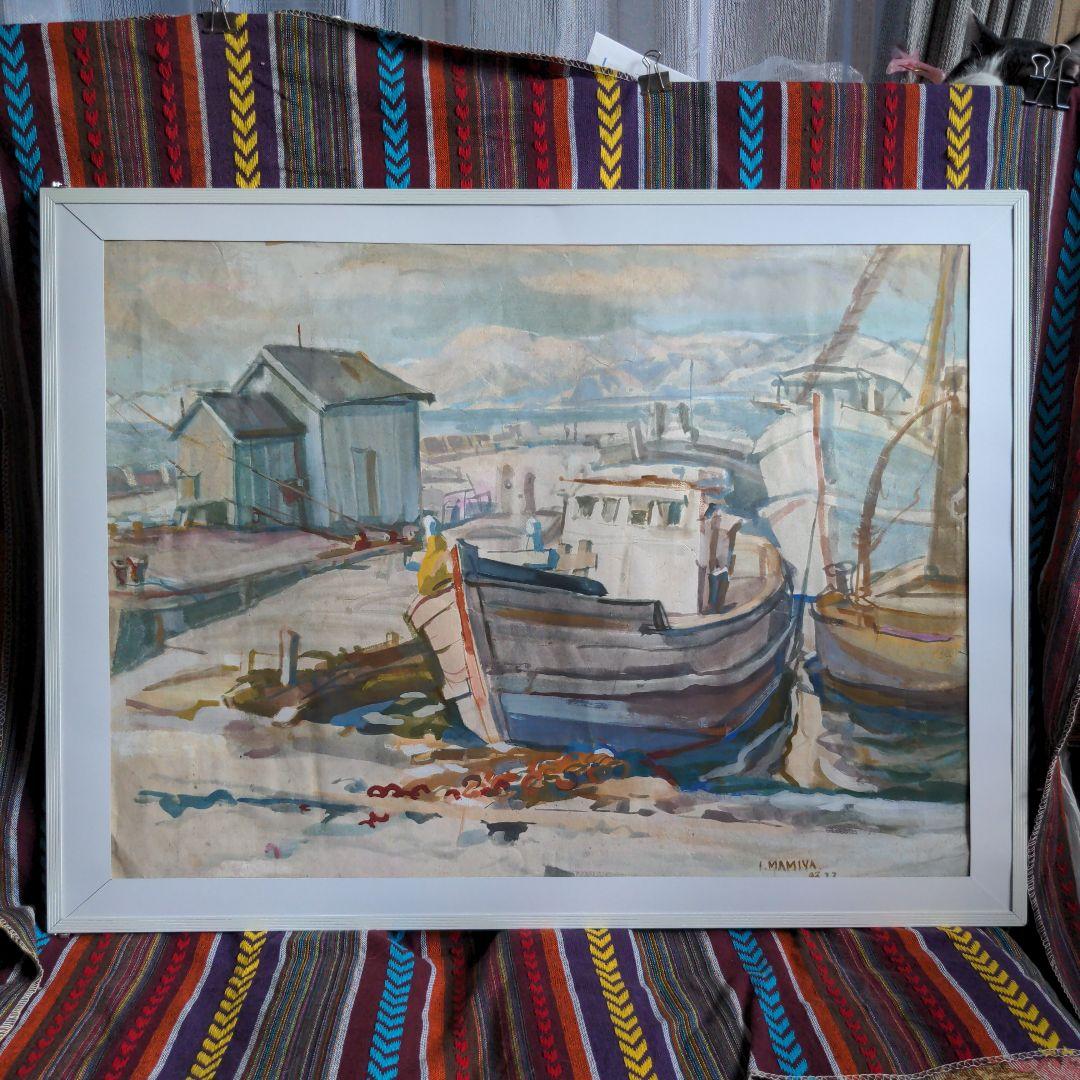 水彩画(港景)№177