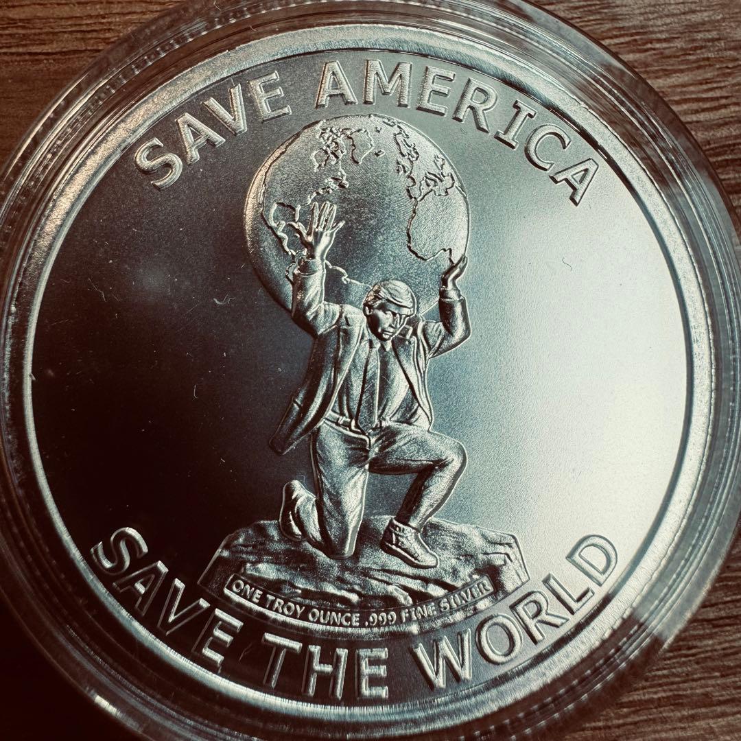 トランプ大統領　1オンス 銀貨　2枚セット　Trump2024/Orange