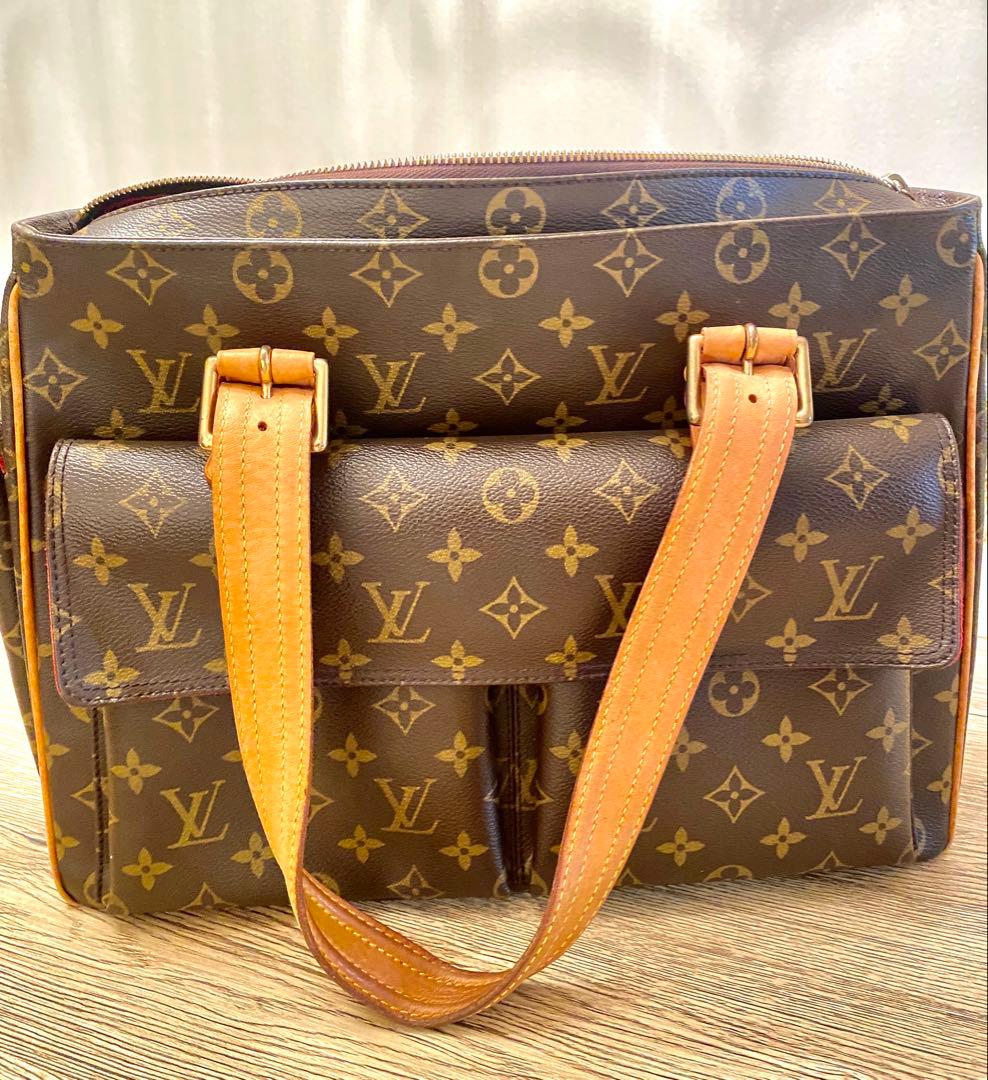 Louis Vuitton ブラウンレザートートバッグ