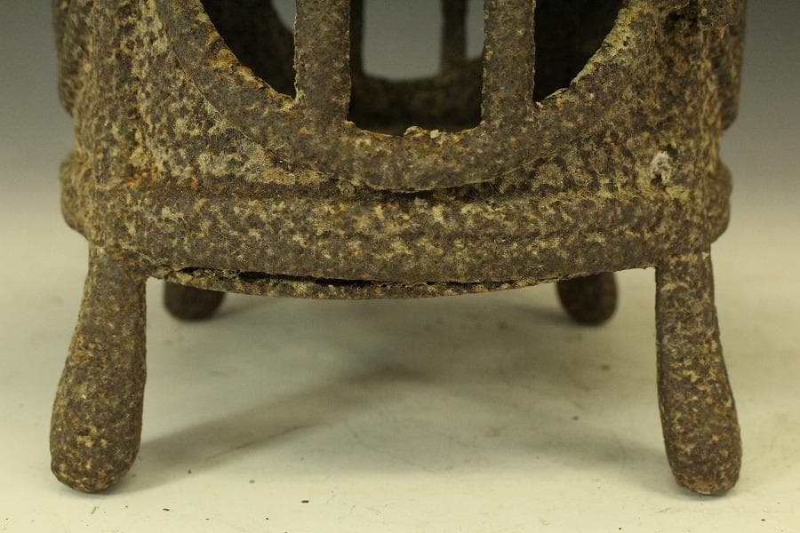 吊り灯籠 時代 詫び寂 鉄灯籠 高28cm 庭道具(LC623)