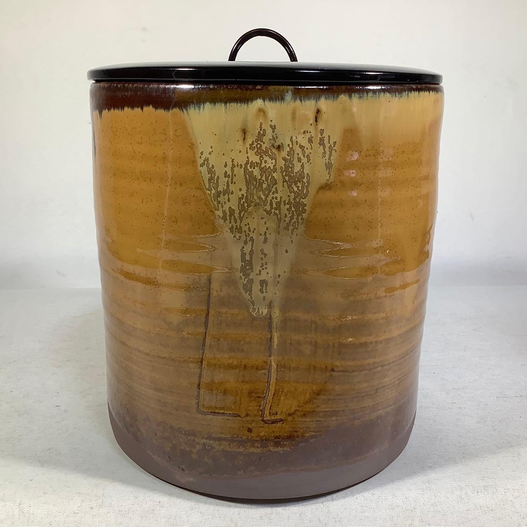 高取焼　高取一重口水指　13代　高取八仙　茶道具　送料無料