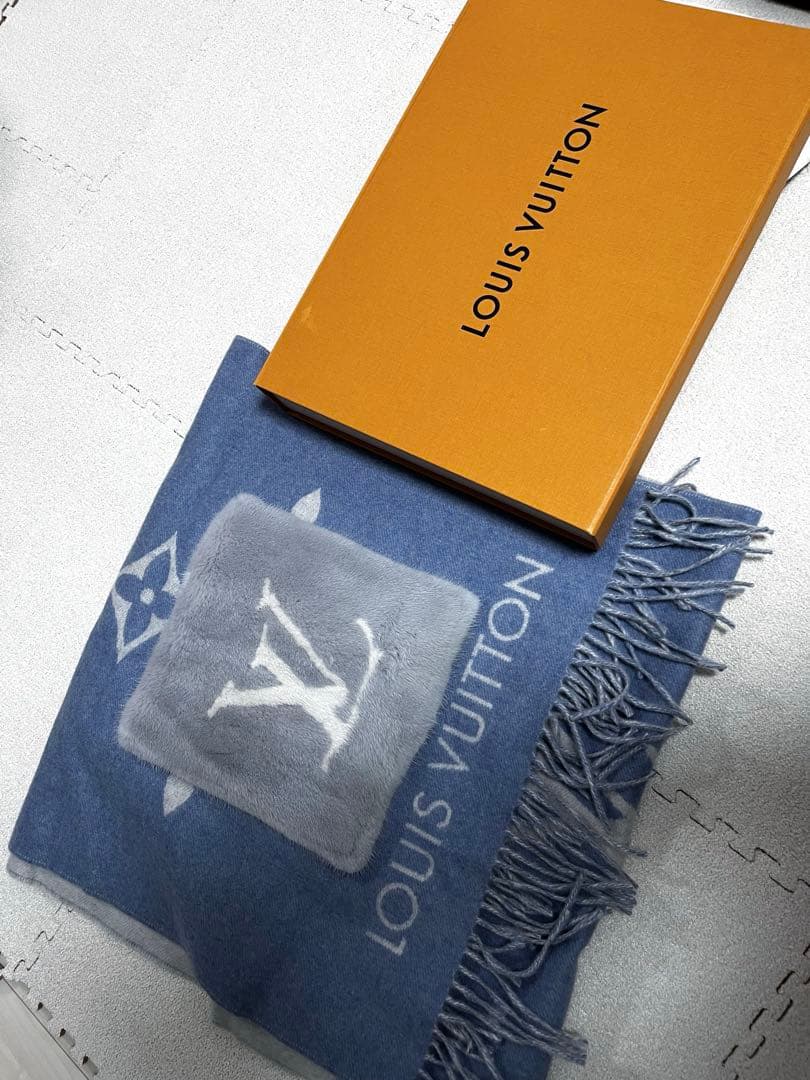 ヴィトン エシャルプコールドレイキャビック マフラー カシミヤ×ミンク