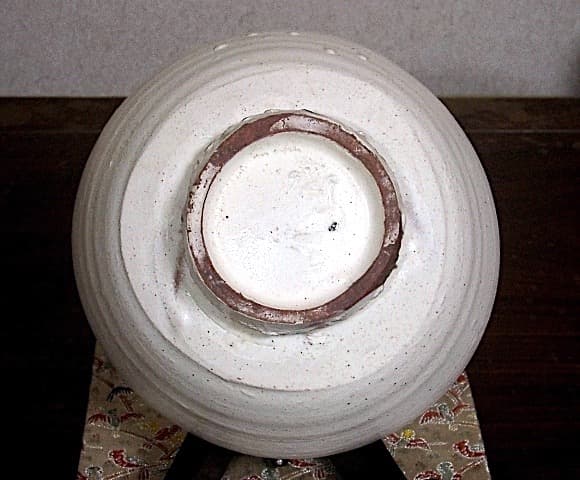 茨城・城里　松尾桃陽作　粉引　茶碗　無傷　共箱　保証。