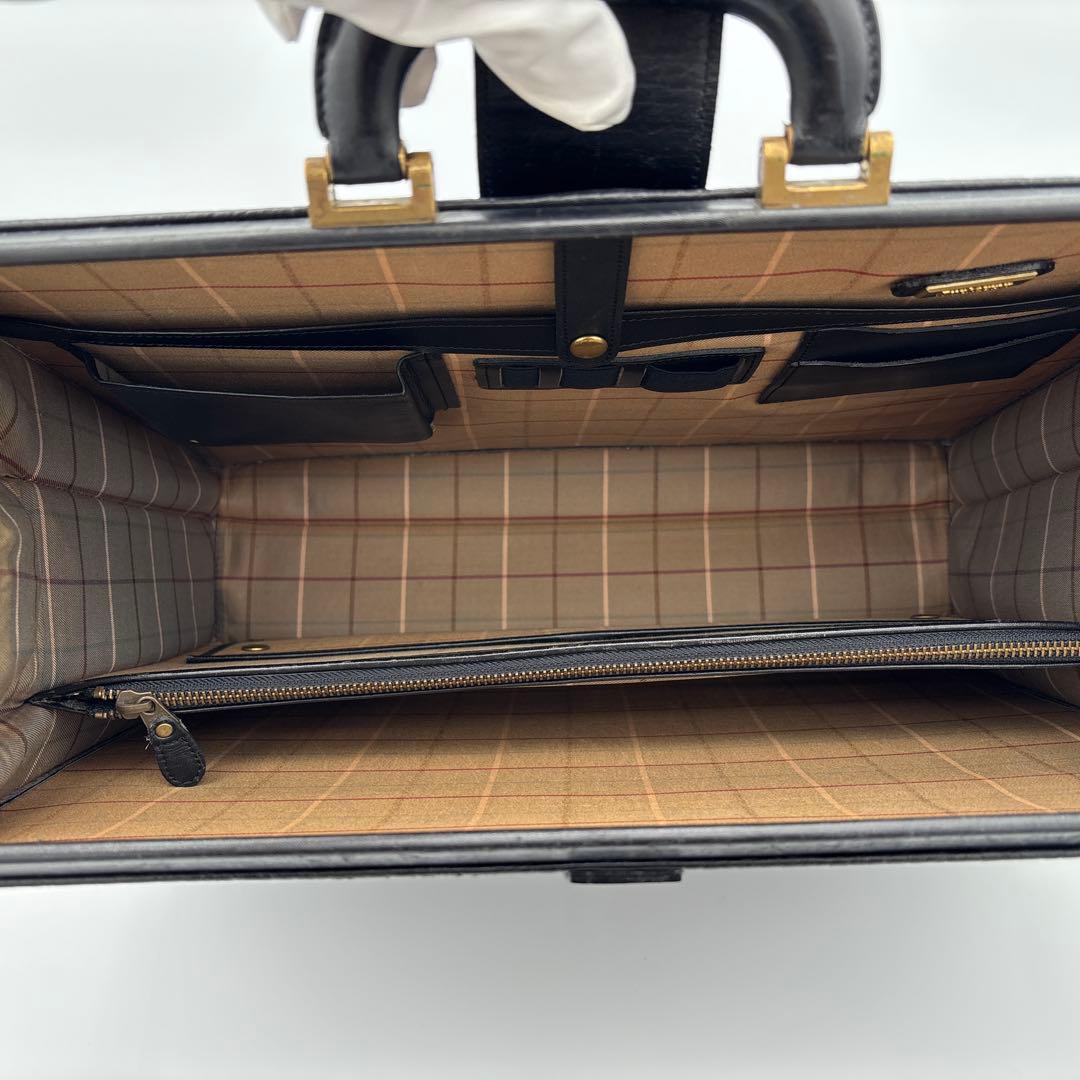 BURBERRY 鍵付き ダレスバッグ ビジネスバック ビンテージ レザー