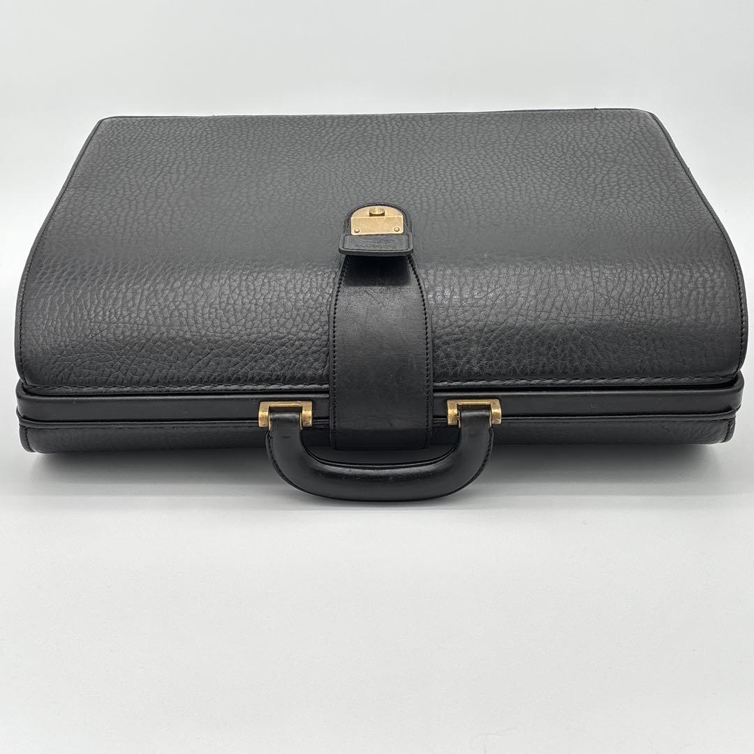 BURBERRY 鍵付き ダレスバッグ ビジネスバック ビンテージ レザー