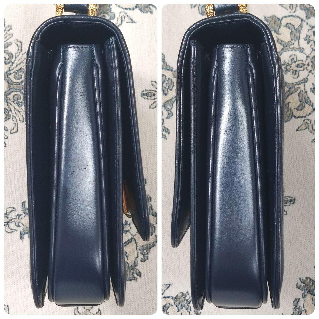 COMTESSE　コンテス　ワンハンドルバッグ　ホースヘアー×レザー　ネイビー