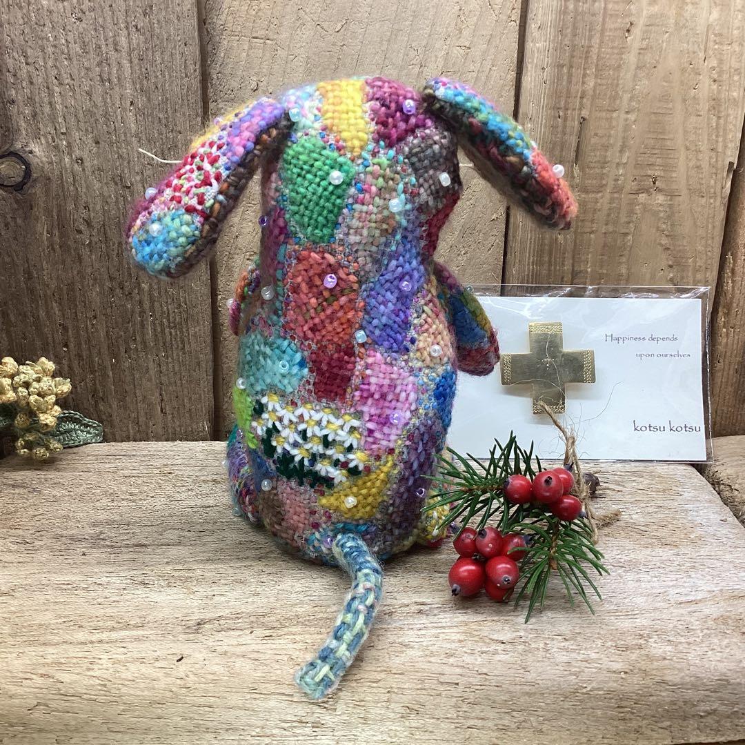 (A^ ^）:ダーニング刺繍ぬいぐるみ