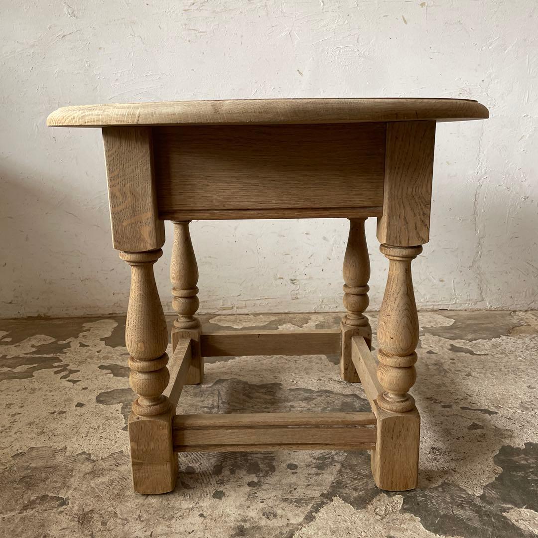 年末・年始SALE ビンテージ ラウンドサイドテーブル 剥離