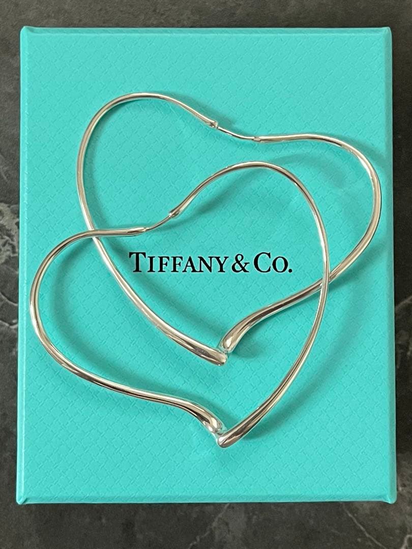 ティファニー　オープンハートフープピアス　ラージ