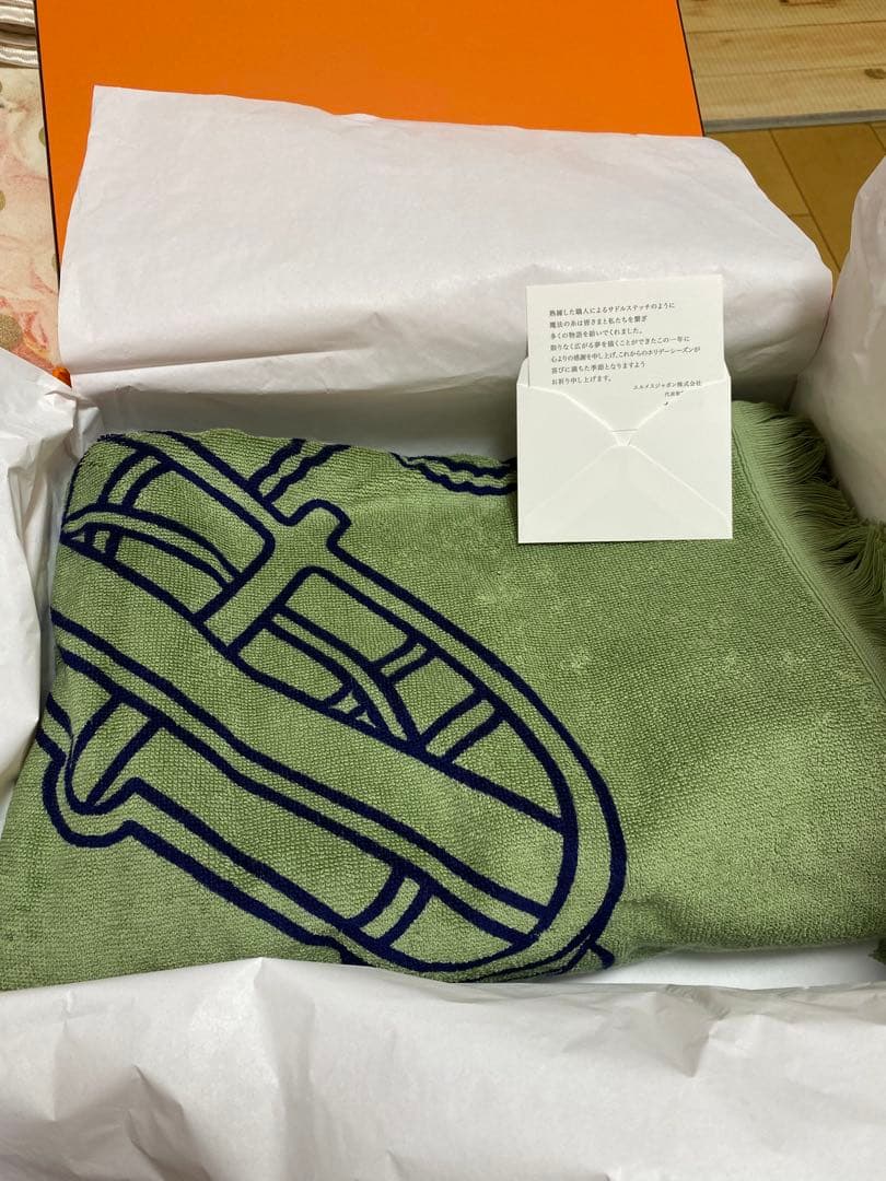 値下げ新品エルメス　イヤーズギフト　タオル　ブランケット　タオルケット