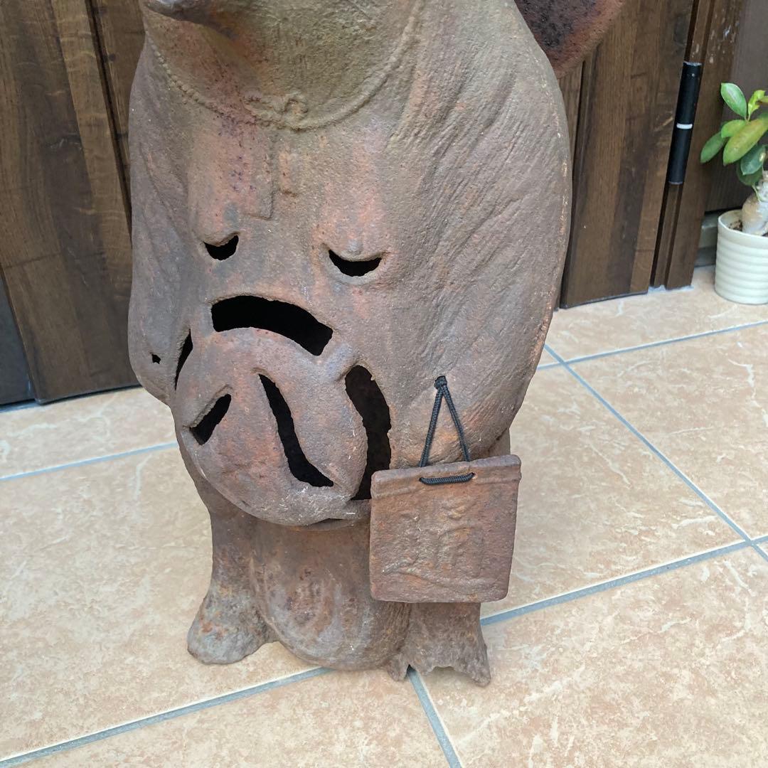 たぬき狸レトロ鉄製　柳森神社おたぬき様　福寿神の狸　STEINS;GATE信楽焼