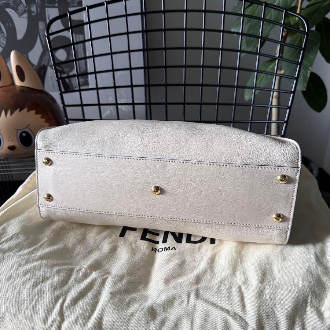 FENDI ピーカブー レギュラー モンスター パイソン アイボリー ショルダー
