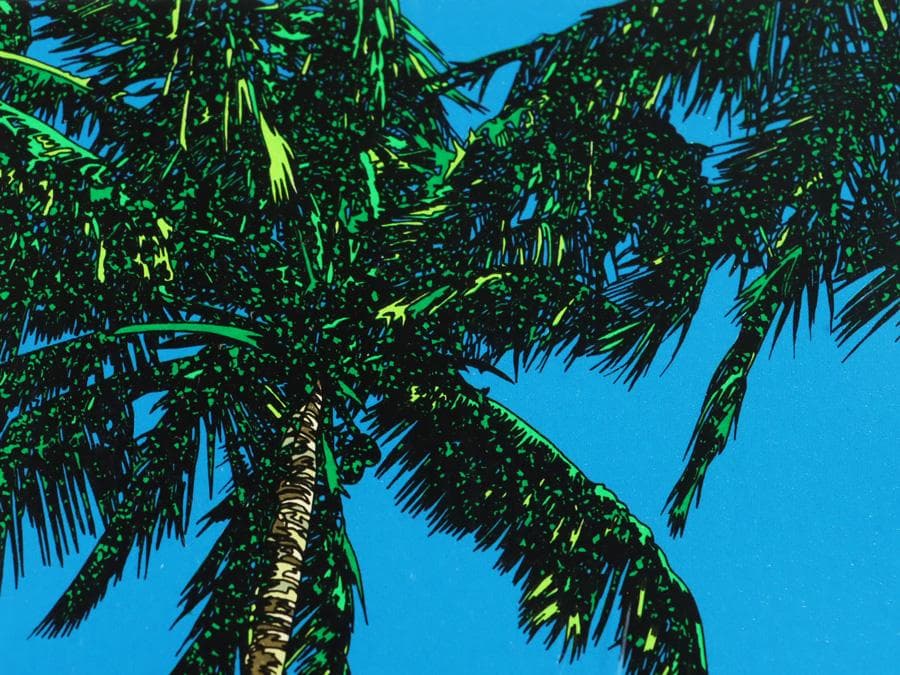 Y2370-1 鈴木英人【太陽物語】シルクスクリーン 直筆サイン AP版　ma